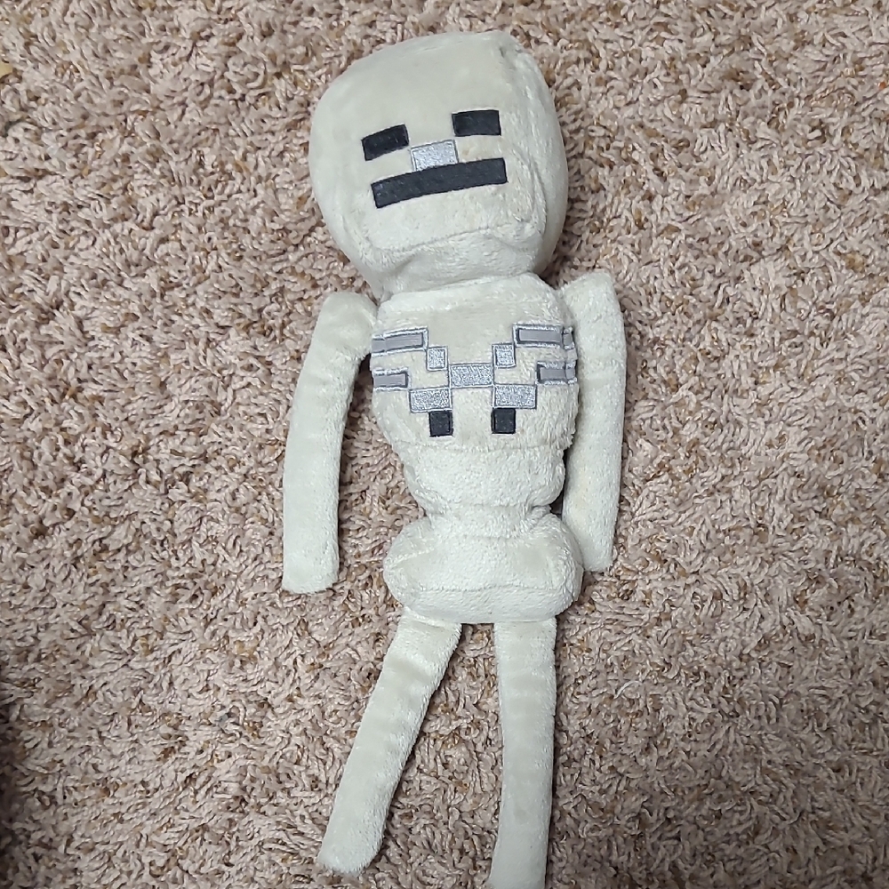 Cuddly Skeleton Plush Toy - Cream and Gray